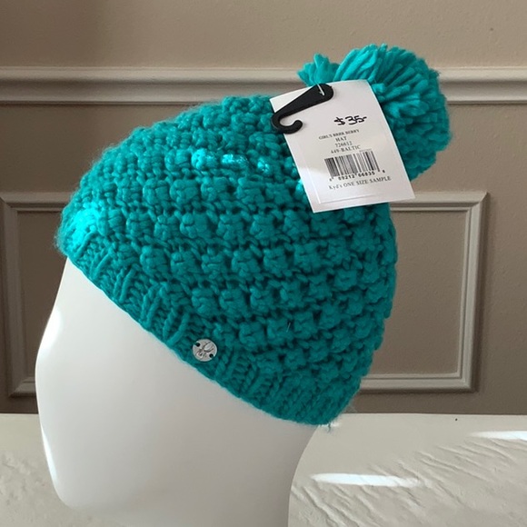 Spyder GIRLS BRRR BERRY HAT Baltic (Aqua) - Picture 1 of 10